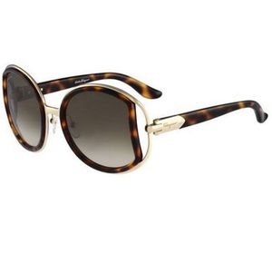New Salvatore Ferragamo Women's Round Sunglasses